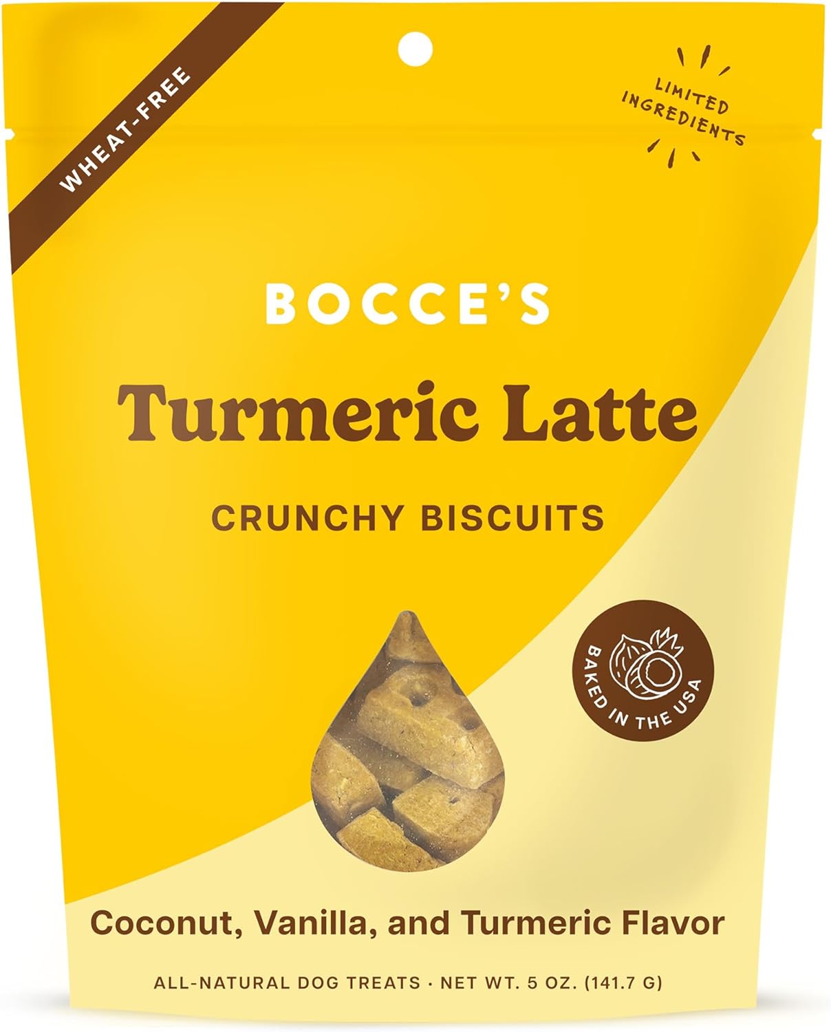 Bocce's Turmeric Latte Biscuits 5oz.