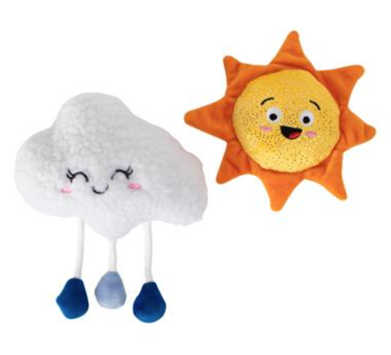 Fringe Time For A Change In Weather Plush Dog Toys Set Of 2