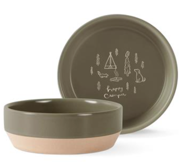 Fringe Happy Camper Pet Bowl Medium
