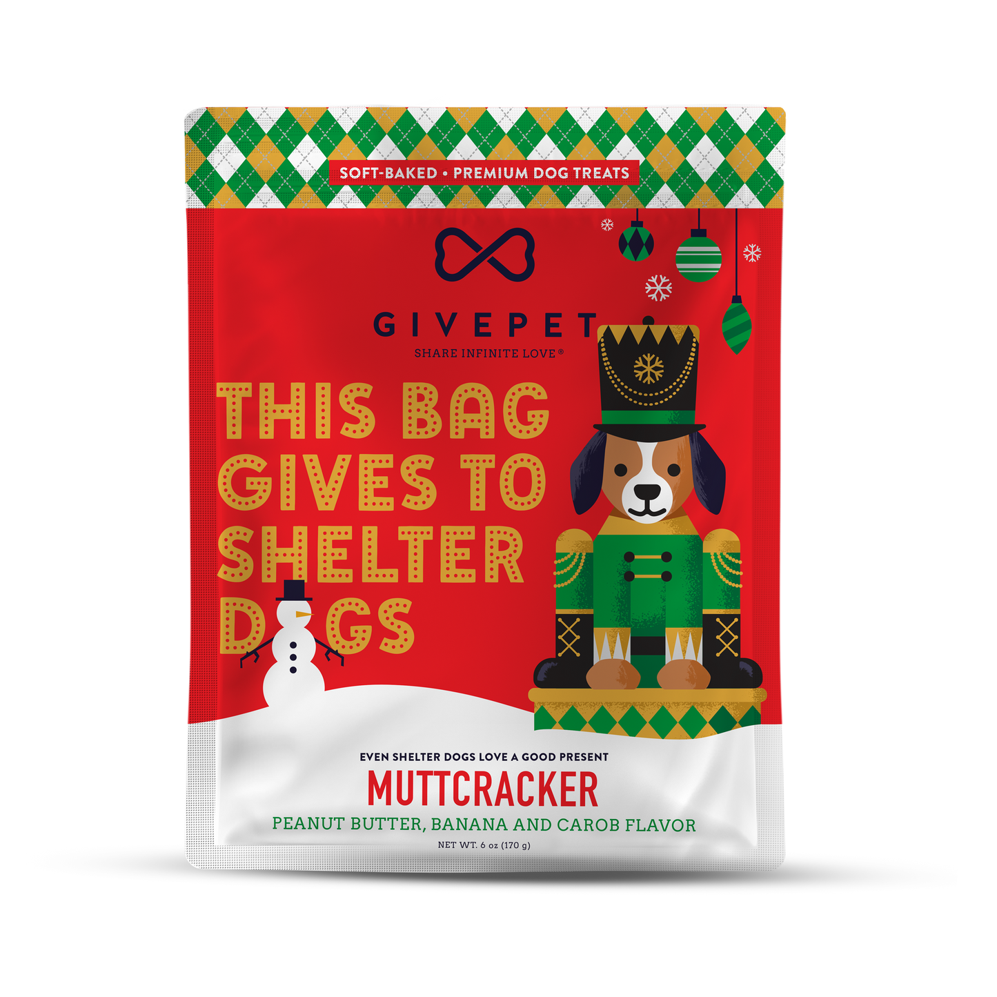 Givepet Muttcracker PB, Banana & Carob 6 oz.