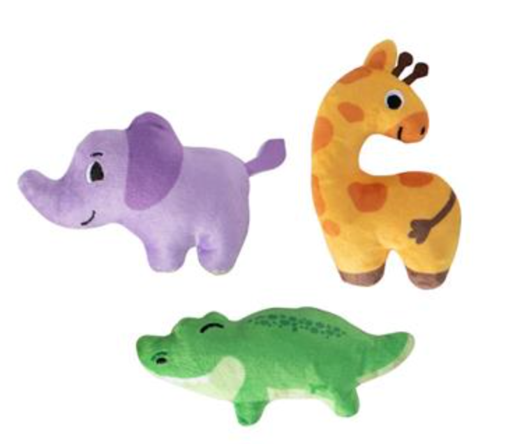 Fringe Wild Times Small Plush Dog Toys Set Of 3