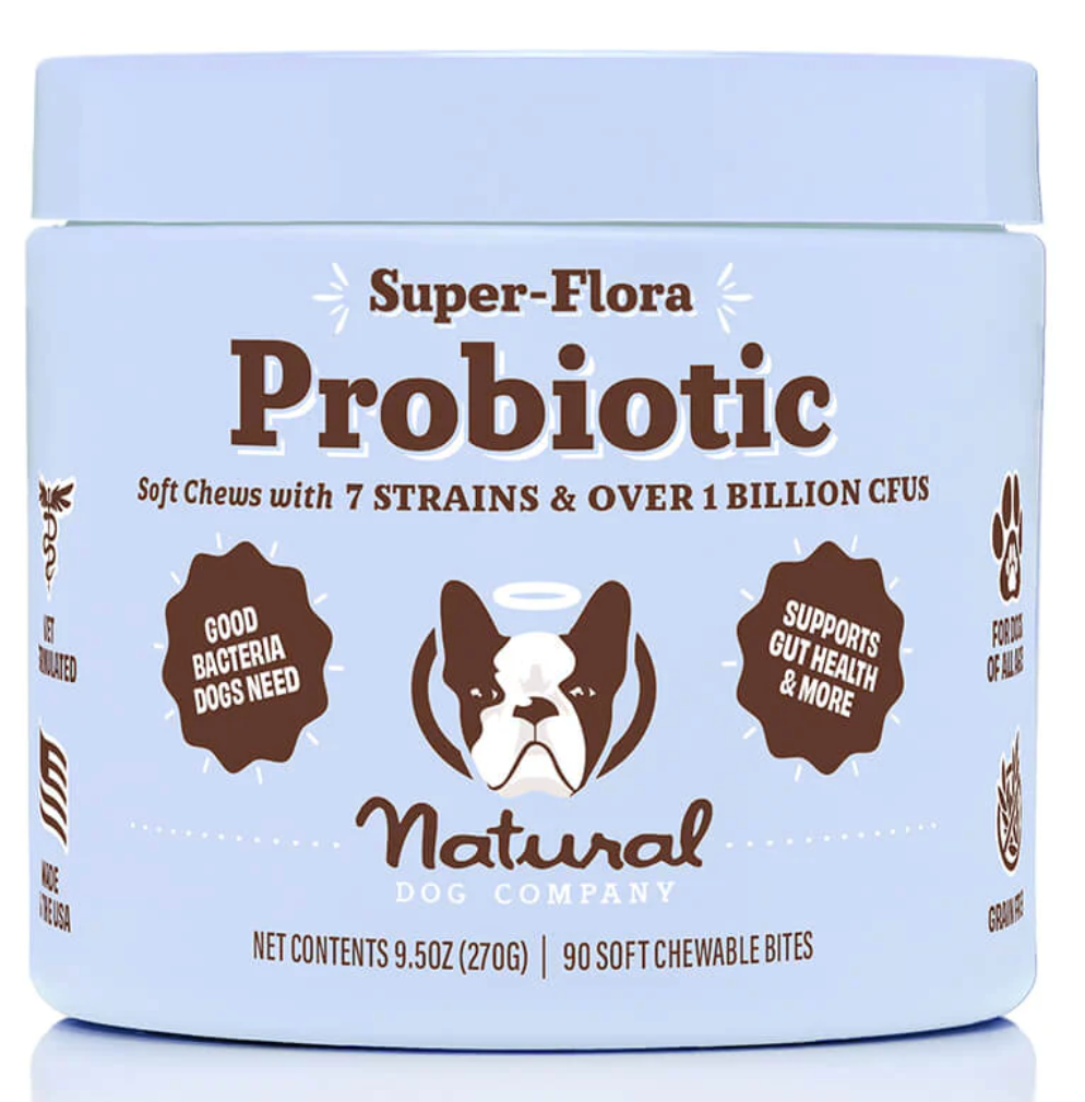 Natural Dog Company Super Flora Probiotic Chews 45 ct