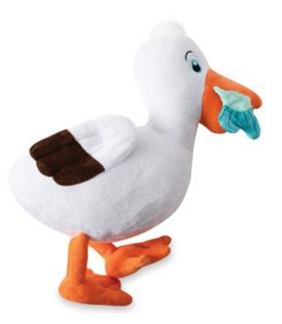 Fringe Pelican Lunch Break Plush Dog Toy Fringe Pelican Lunch Break Plush Dog Toy