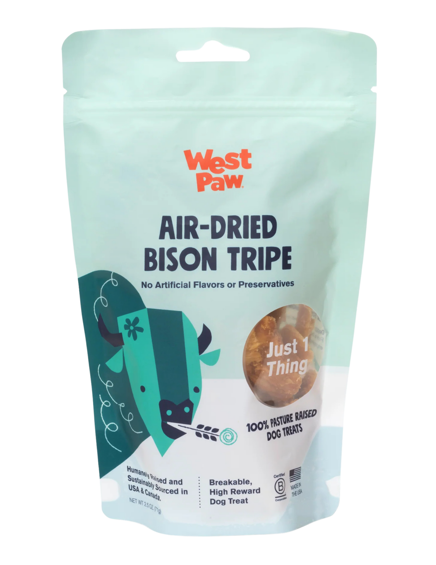 West Paw Air Dried Bison Tripe 2.5 oz