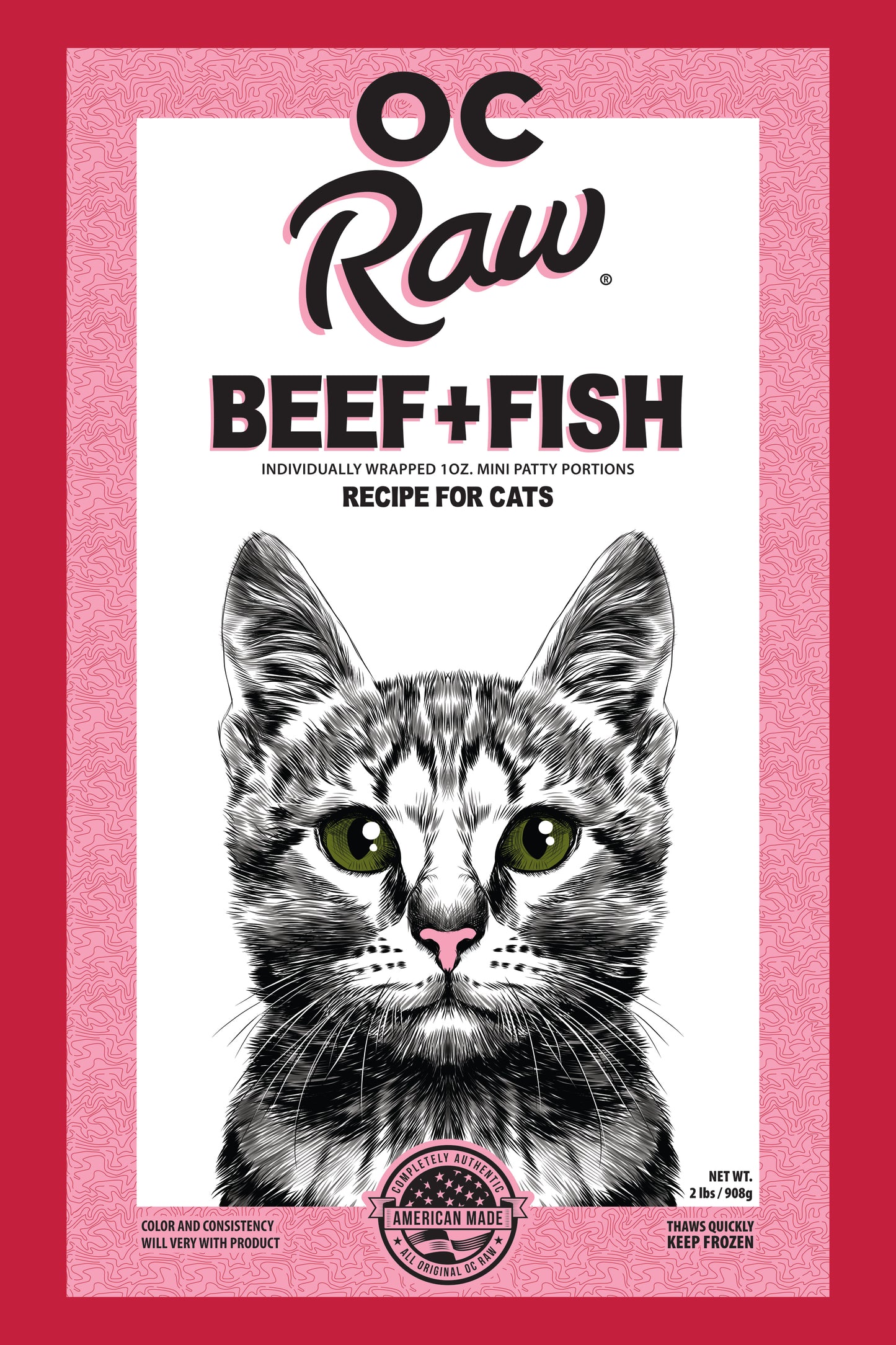 OC Raw Cat Beef & Fish 2 lb