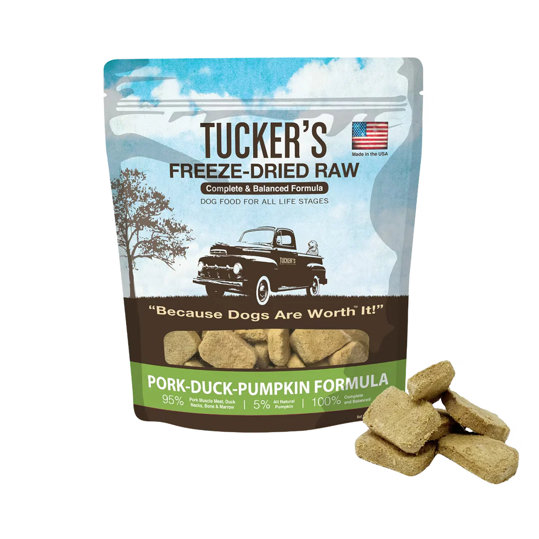 Tucker's Freeze Dried Pork, Duck & Pumpkin 14 oz