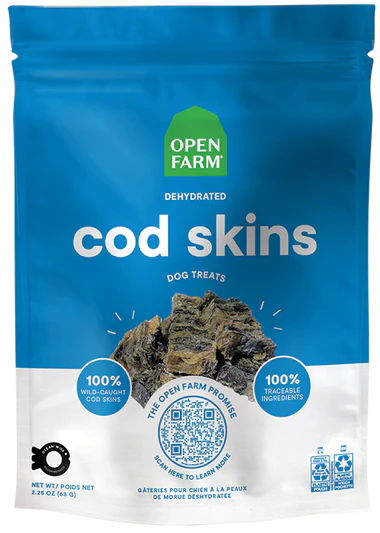 Open Farm Dehydrated Cod Skin 2.25 oz Open Farm Dehydrated Cod Skin 2.25 oz