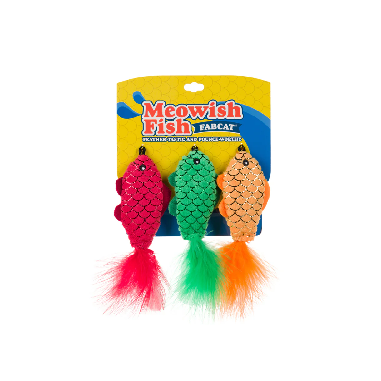 FabCat Meowish Fish 3 Pack Cat Toy