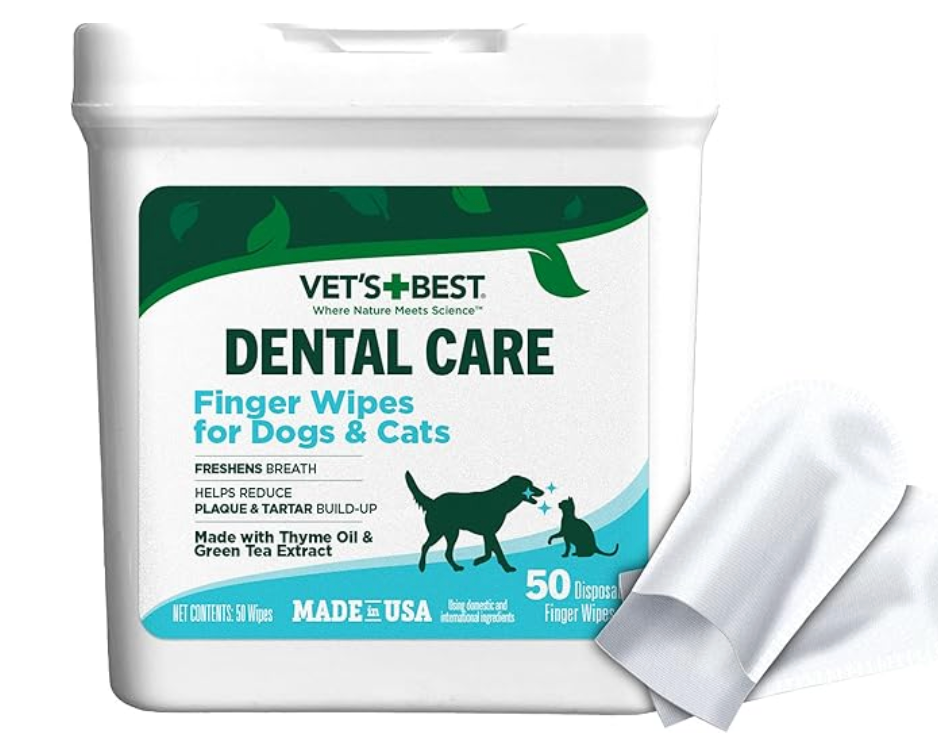 Vets Best Dental Care Finger Wipes