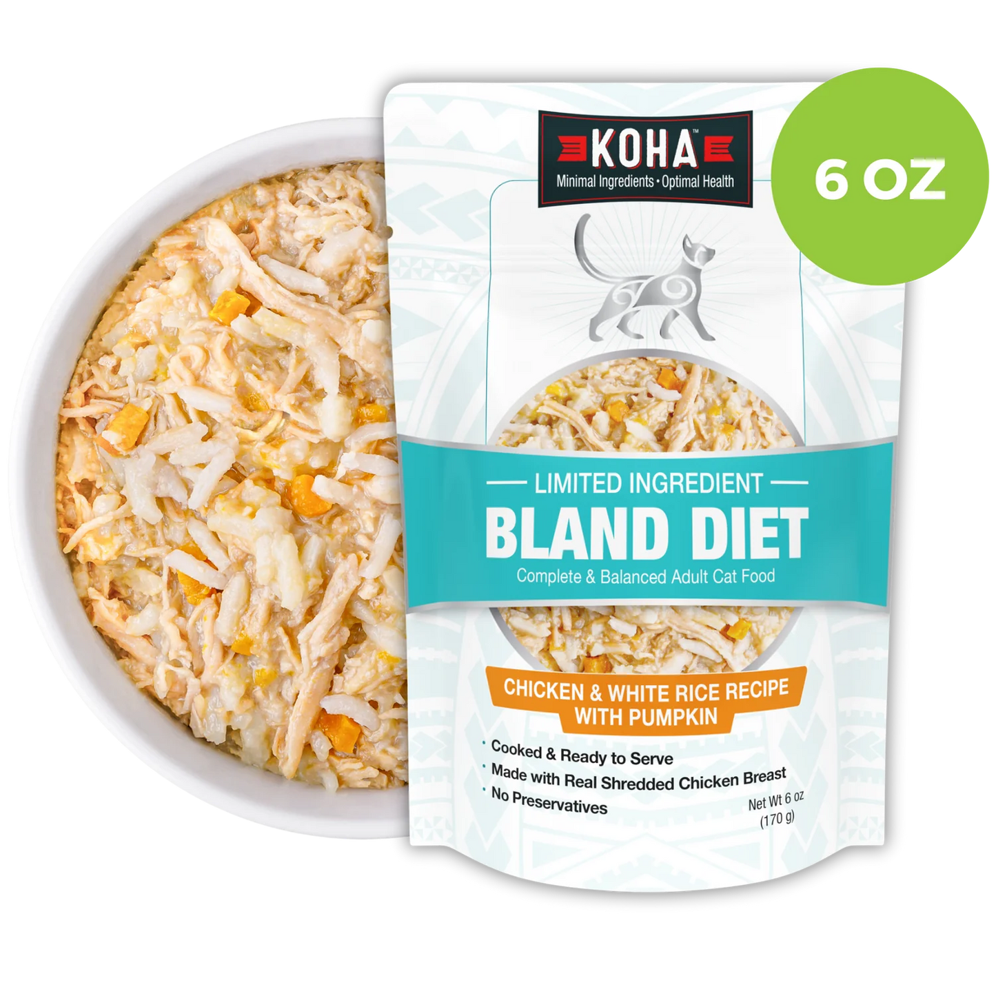Koha Limited Ingredient Chicken & White Rice Bland Diet for Cats