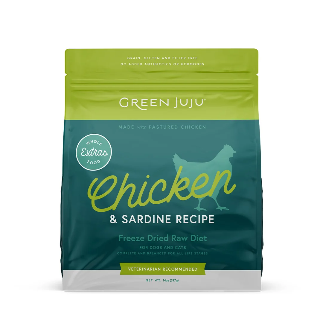Green Juju Freeze Dried Chicken & Sardine 14 oz.