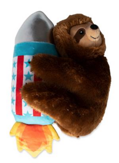 Fringe Rocket Sloth Plush Dog Toy Fringe Rocket Sloth Plush Dog Toy
