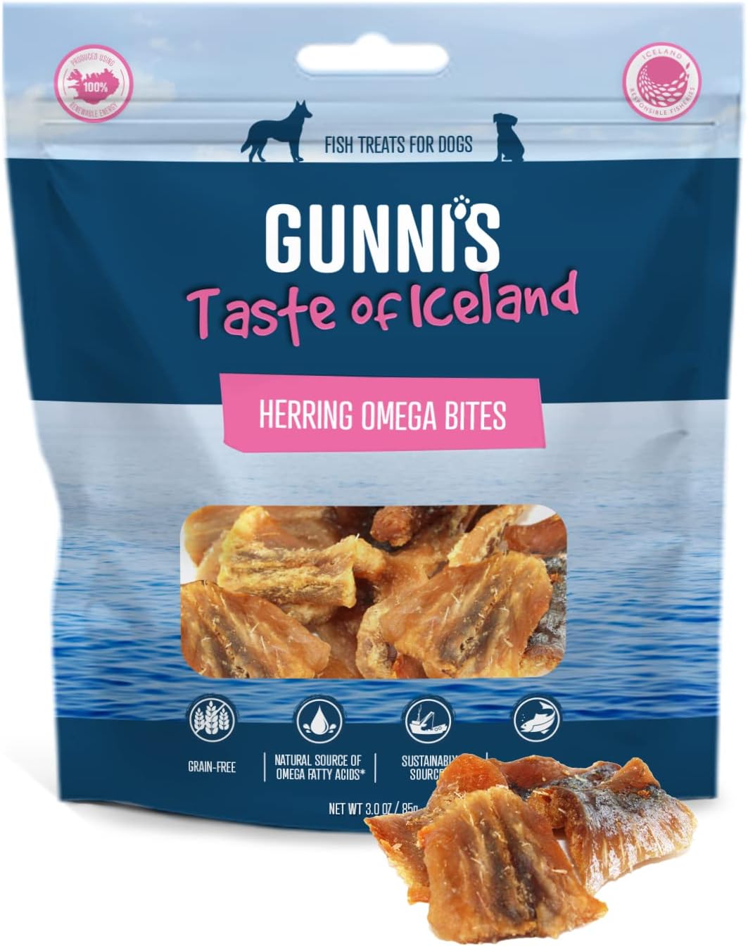 Gunni's Herring Omega Bites Treat 3 oz.