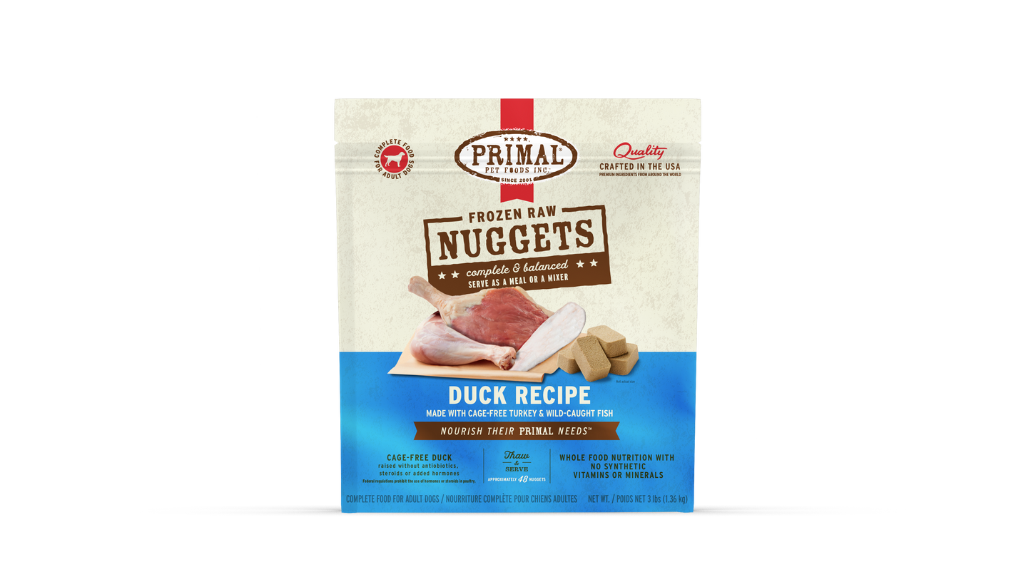 Primal Raw Frozen Duck, Turkey & Fish Formula