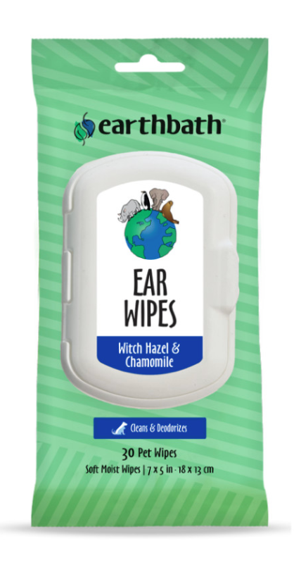 Earthbath Ear Wipes with Witch Hazel & Chamomile 30 ct