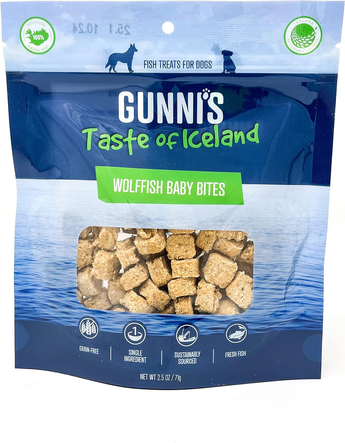 Gunni's Baby Bites Wolffish Treat 2.5 oz
