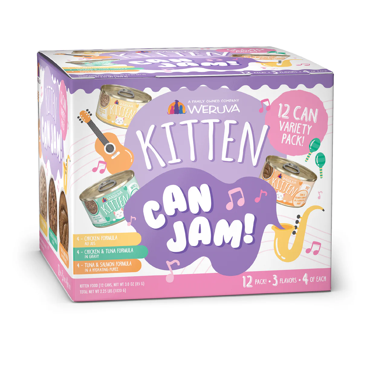 Weruva Kitten Can Jam! Variety Pack 3 oz 12 Pack