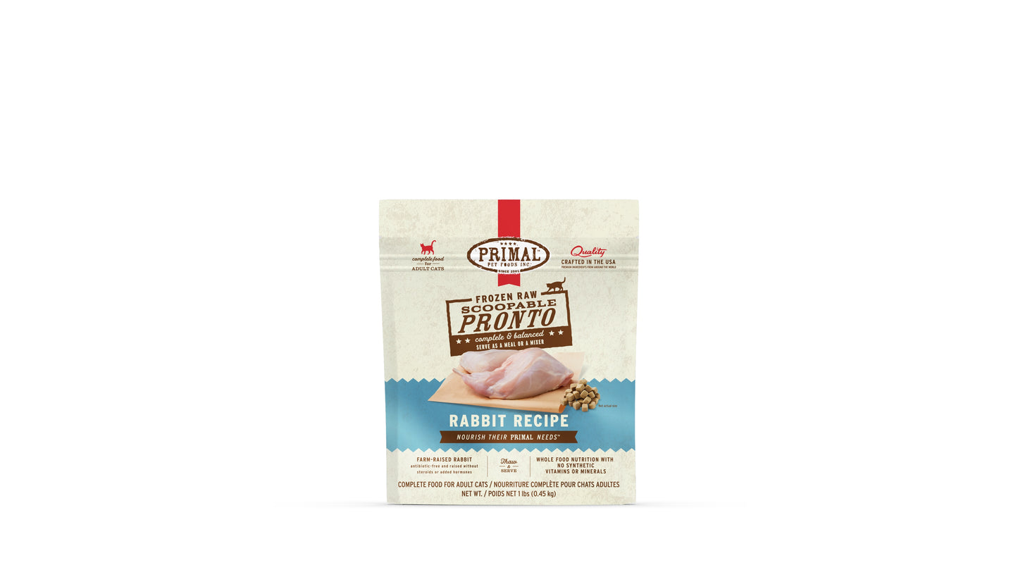 Primal Pronto Cat Raw Rabbit 1lb.