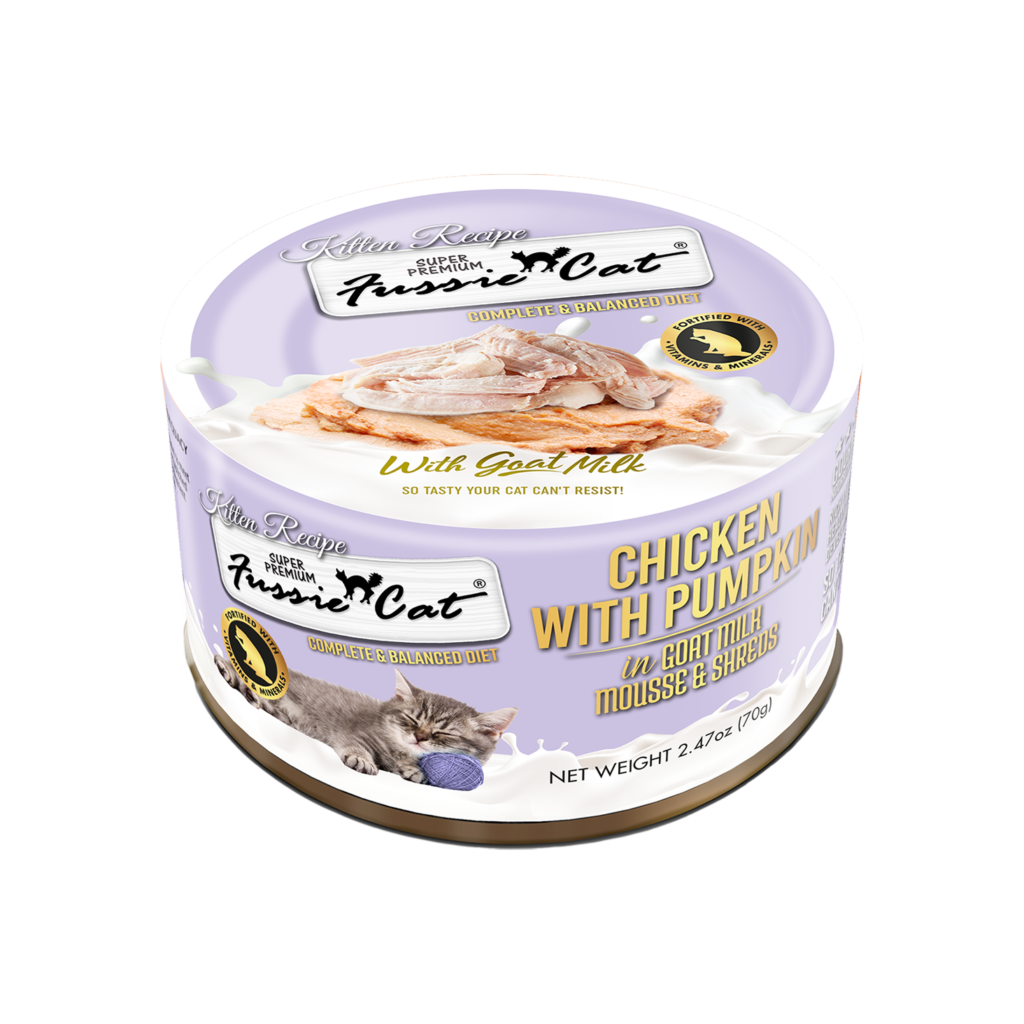 Fussie Cat Premium Chicken With Pumpkin in Goats Milk for Kitten