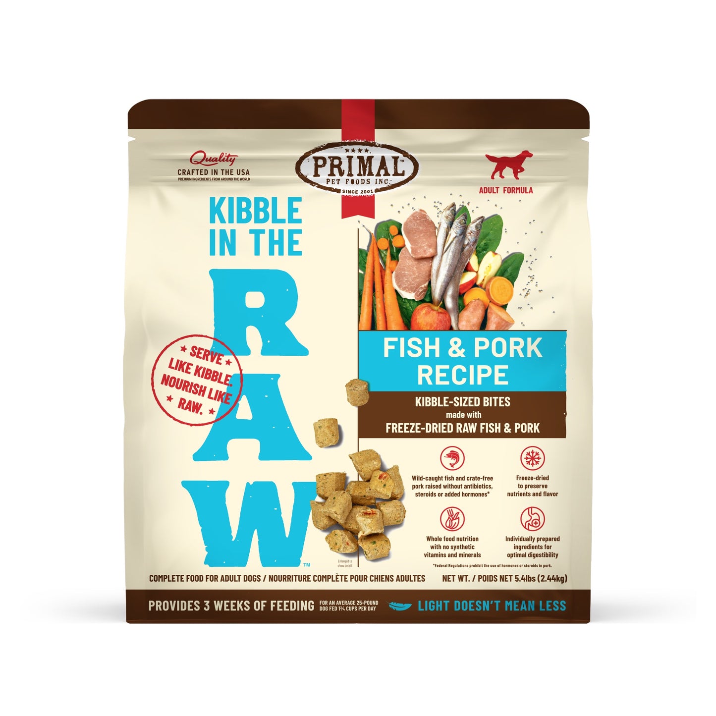 Primal Kibble in the Raw Fish & Pork