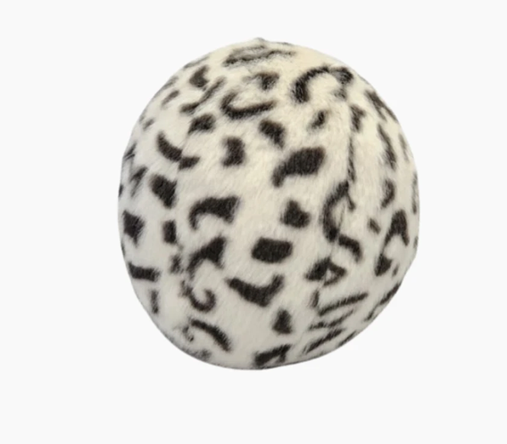 Fluff & Tuff Snow Leopard Ball Squeakerless 5"