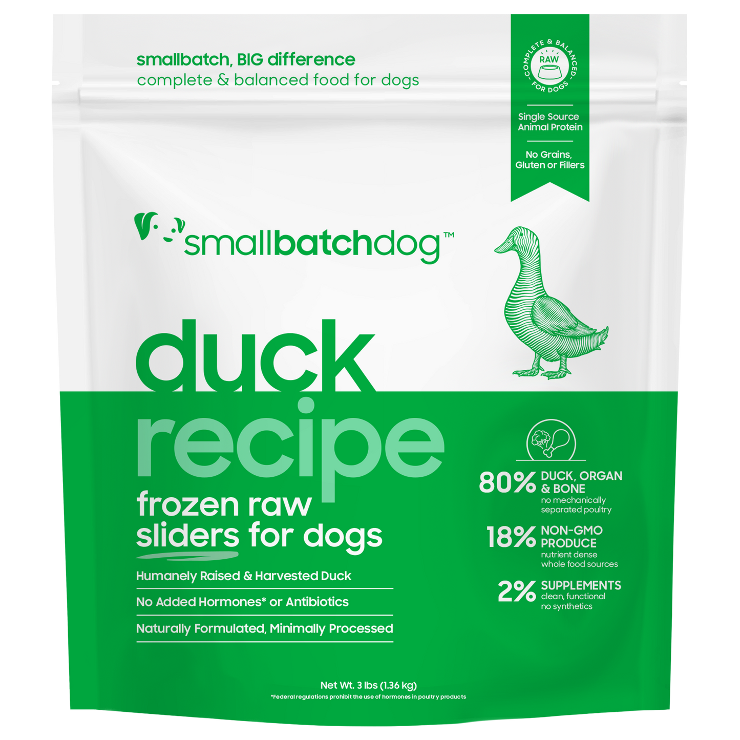 Small Batch Raw Frozen Duck Batch