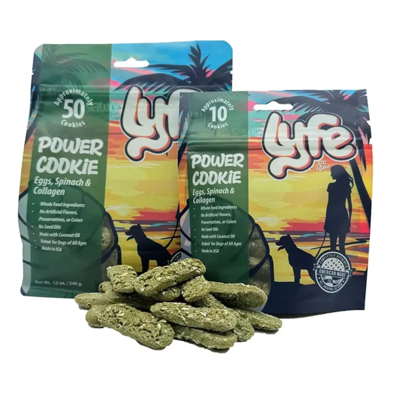 OC Raw Lyfe Power Cookie Eggs, Spinach & Collagen