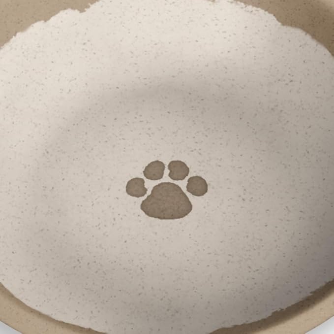 Abode Farmhouse Rustic Paw Bowl Saucer