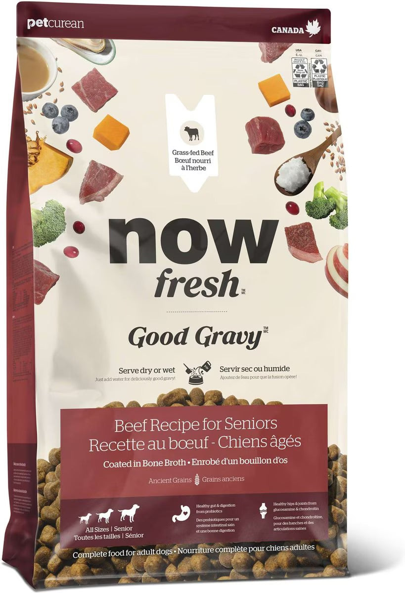 Now Fresh Good Gravy Senior Beef in Bone Broth With Grains