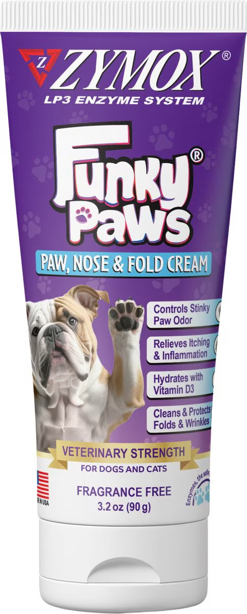 Zymox Funky Paws for Paw, Nose & Fold Cream  3.2 oz