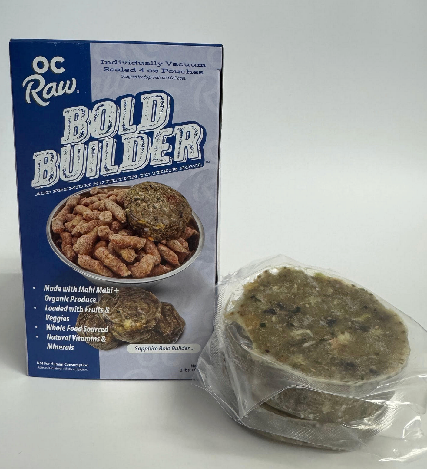 OC Raw Bold Builder Sapphire Mahi Mahi With Organic Vegetables 2 lb