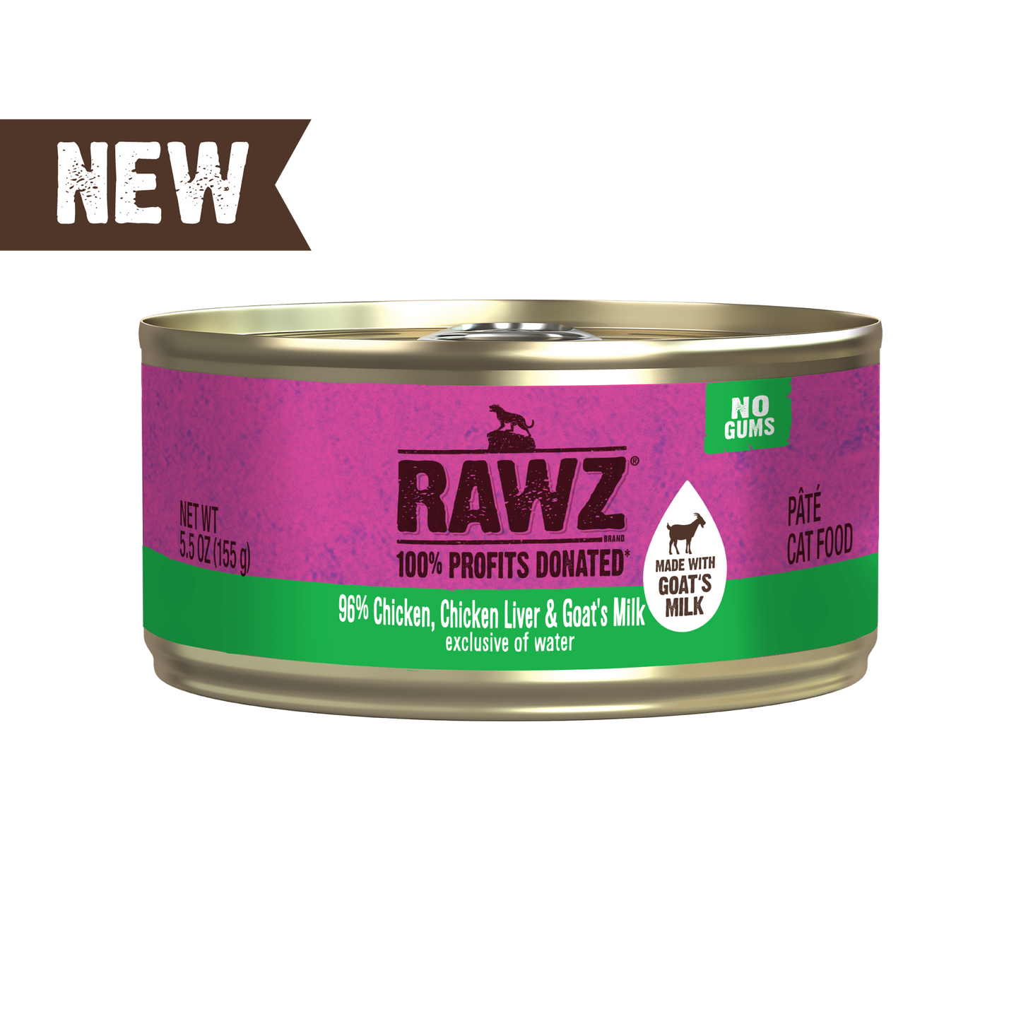 Rawz Cat 96% Chicken, Chicken Liver & Goat Milk Pate