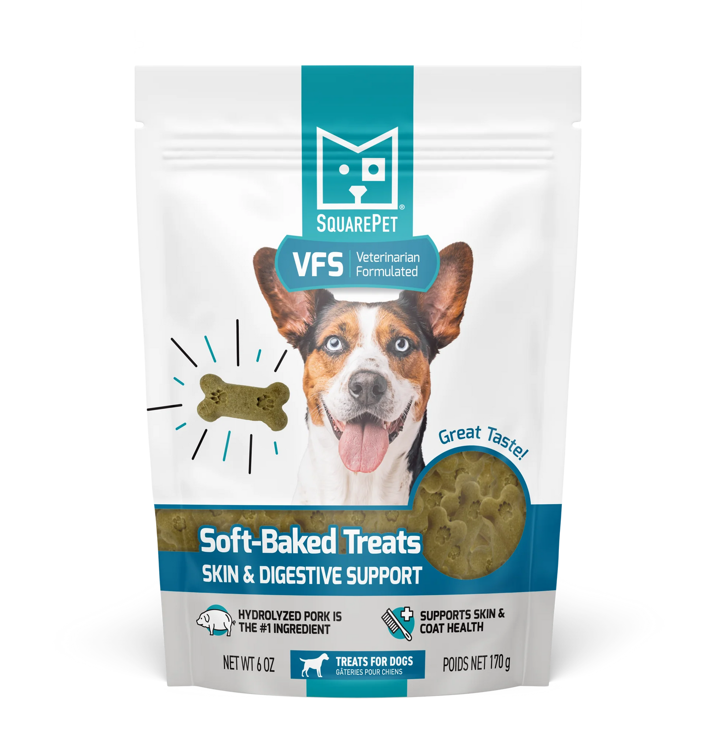Square Pet VFS Skin & Digestive Support Soft Baked Treats 6 oz
