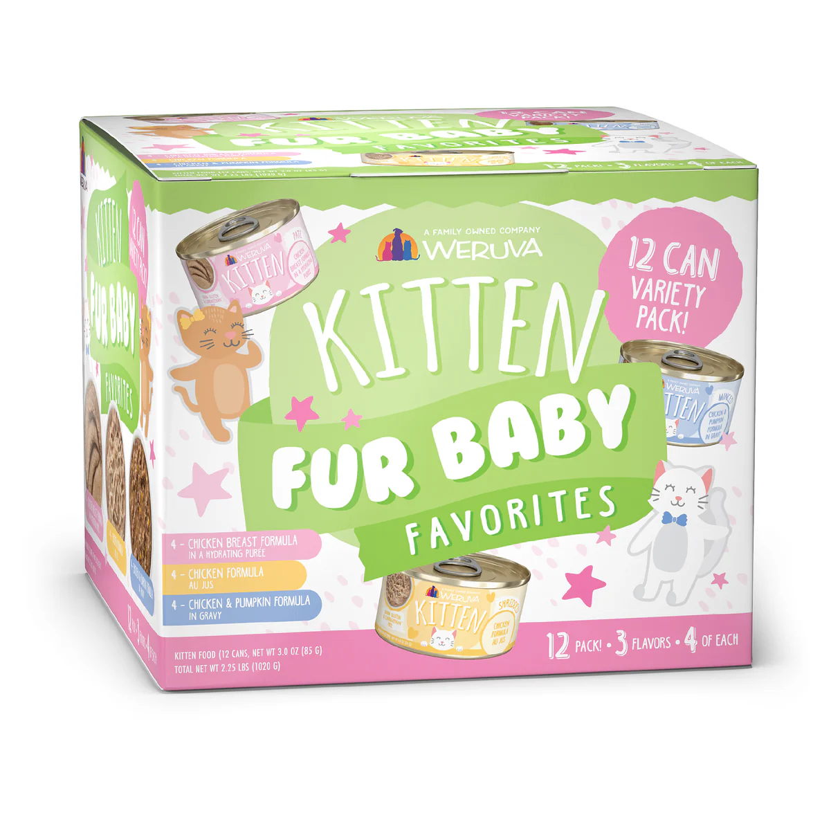 Weruva Kitten Fur Baby Favorites Variety Pack 3 oz 12 Pack