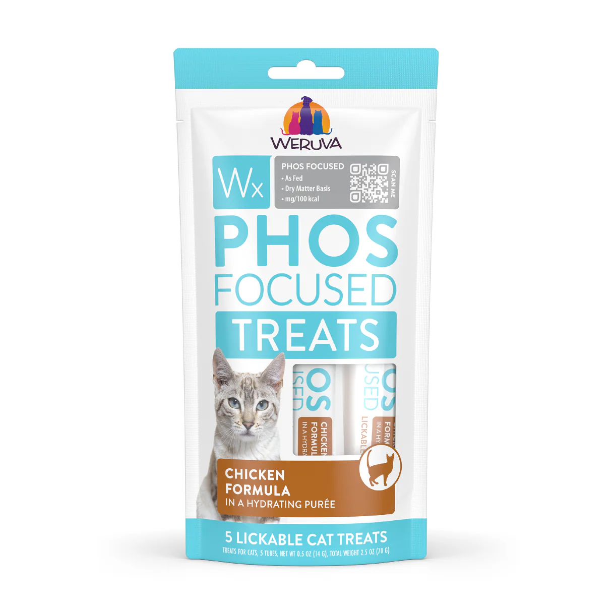 Weruva Wx Low Phosphorus Chicken Lickable Cat Treat .5 oz 5 pk