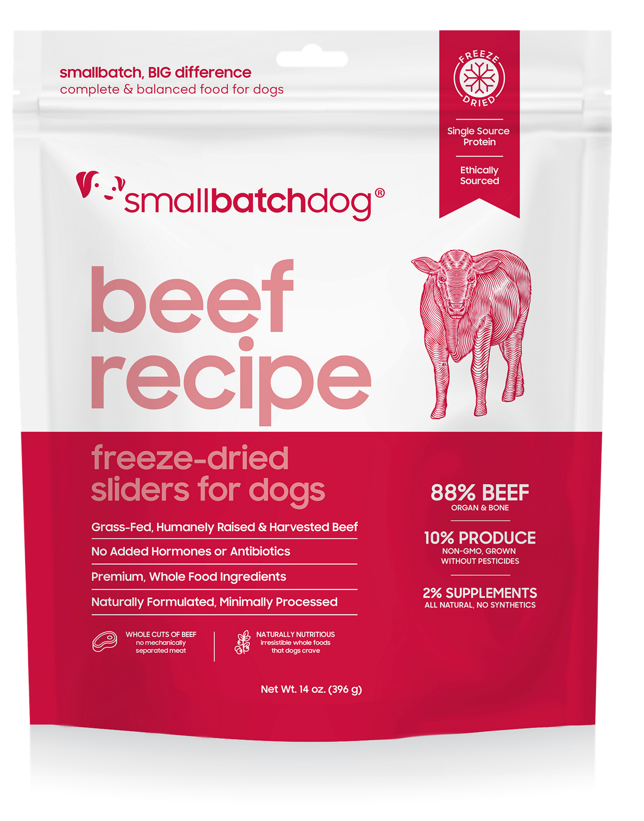 Small Batch Freeze Dried Beef Sliders 14 oz.