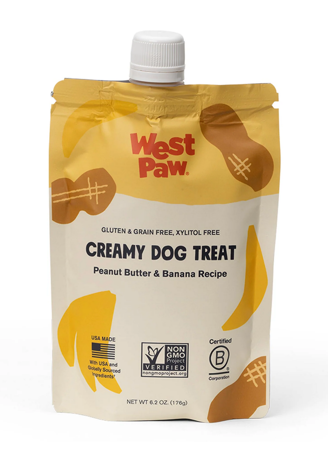 West Paw Creamy Dog Treat Peanut Butter & Banana