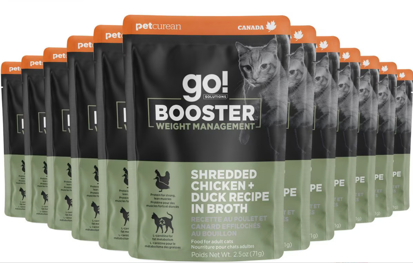 Go! Solutions Cat Booster Weight Management Chicken + Duck Shred