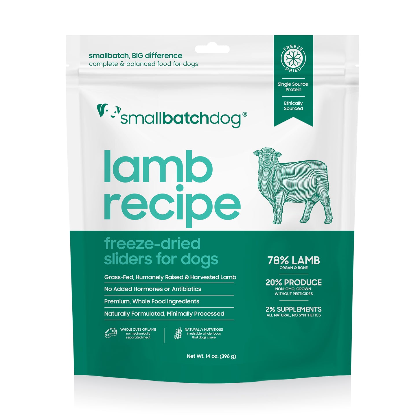 Small Batch Freeze Dried Lamb Sliders 14 oz.