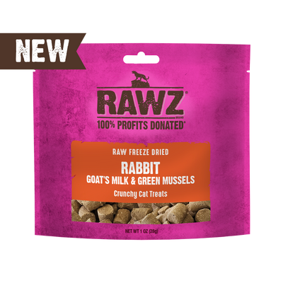 Rawz Rabbit & Goat Milk Freeze Dried Cat 1 oz Rawz Rabbit & Goat Milk Freeze Dried Cat 1 oz