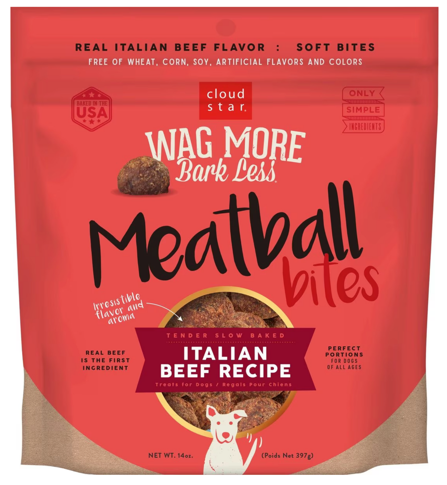 Wag More Bark Less Grain-Free Meatballs Beef 14 oz.