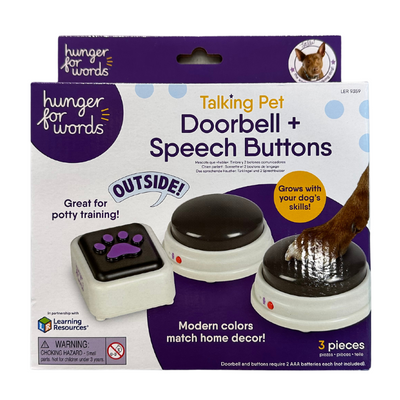 Hunger for Words Dog Speech Button Hunger for Words Dog Speech Button