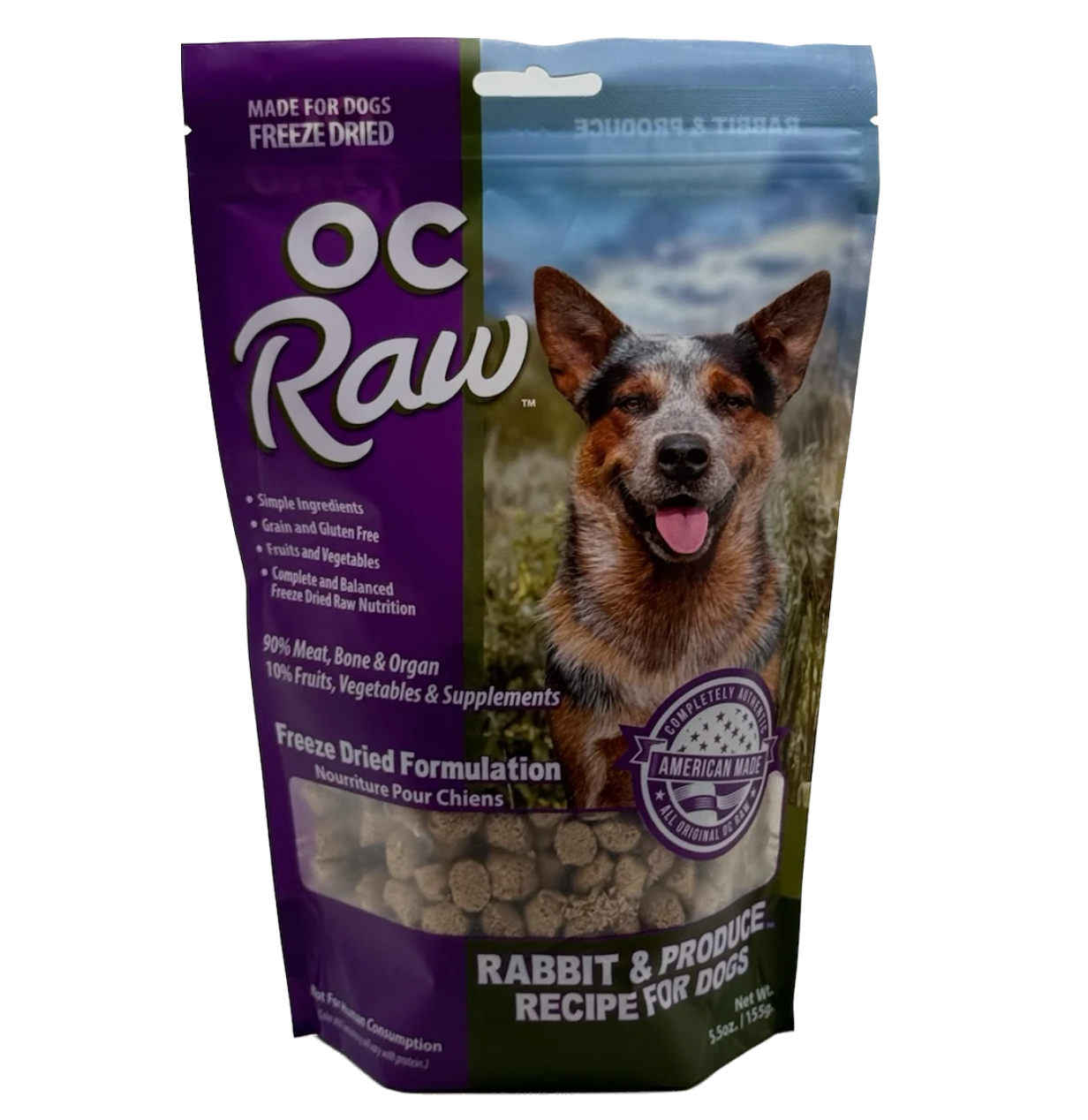OC Raw Freeze-Dried Rabbit & Produce Rox