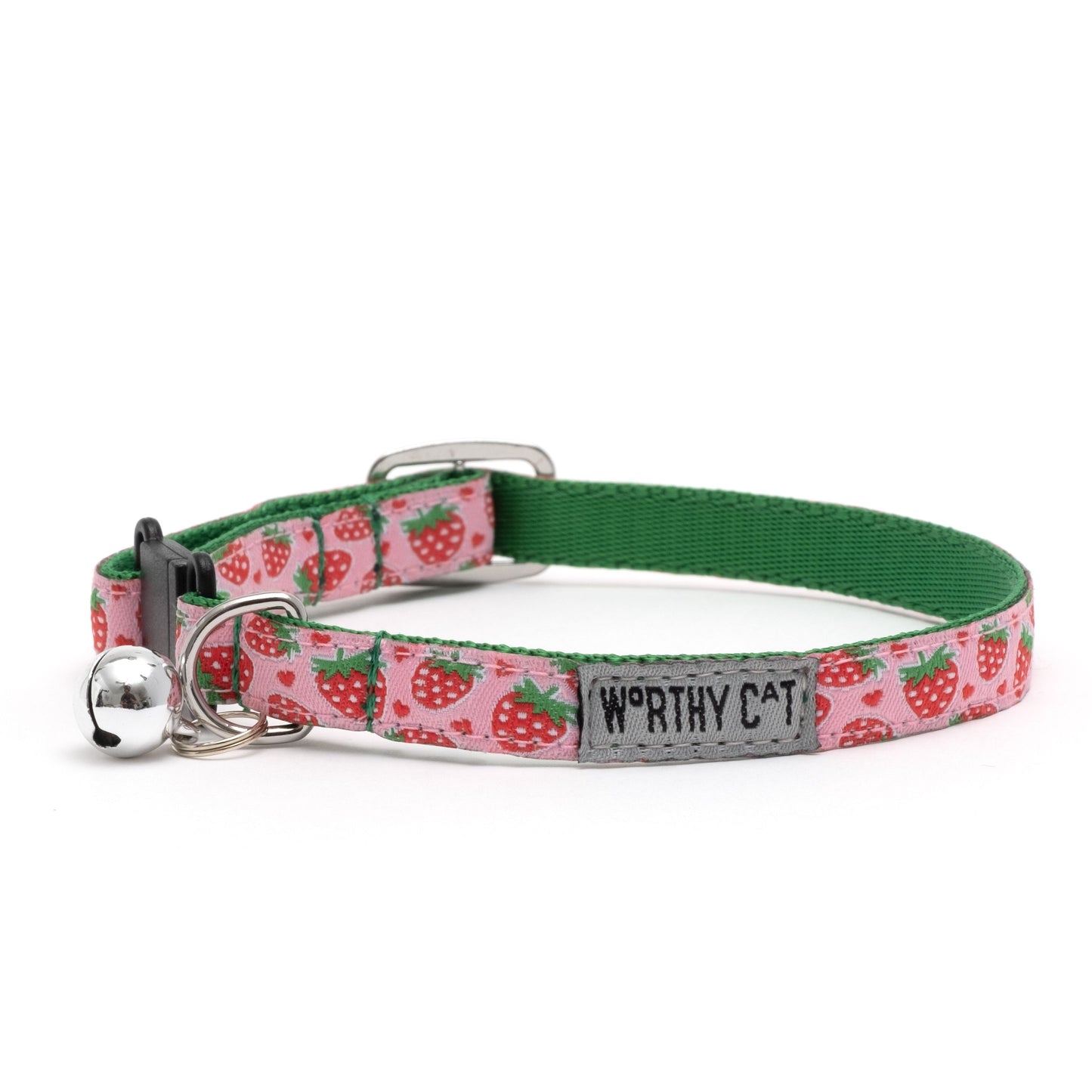 The Worthy Cat Collar Strawberries 10-12"