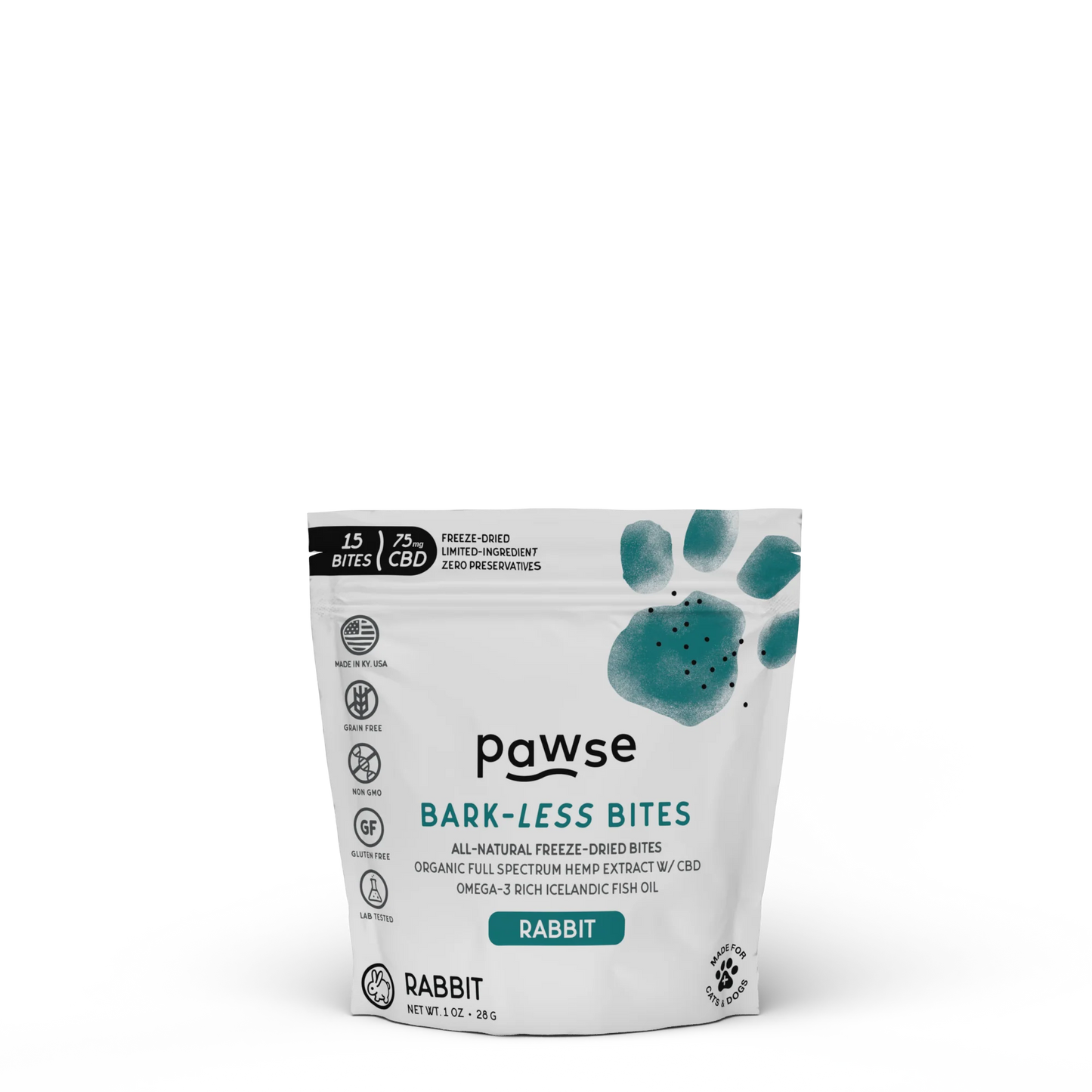 Pawse Bark Less Bites Freeze Dried Rabbit