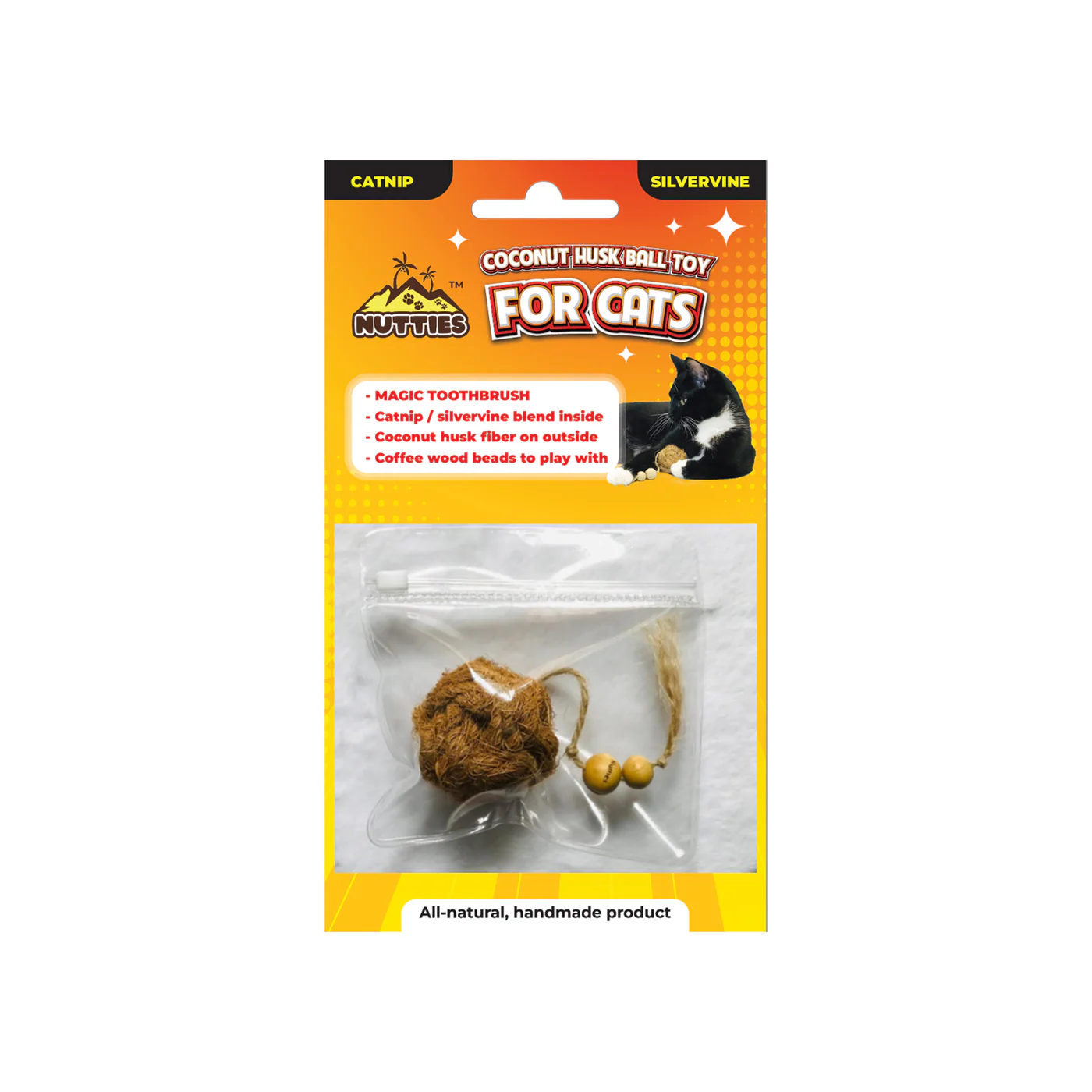 Nutties Coconut Fiber Ball Cat