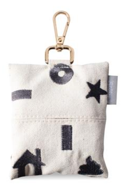 Fringe Canvas Waste Bag Key Chain