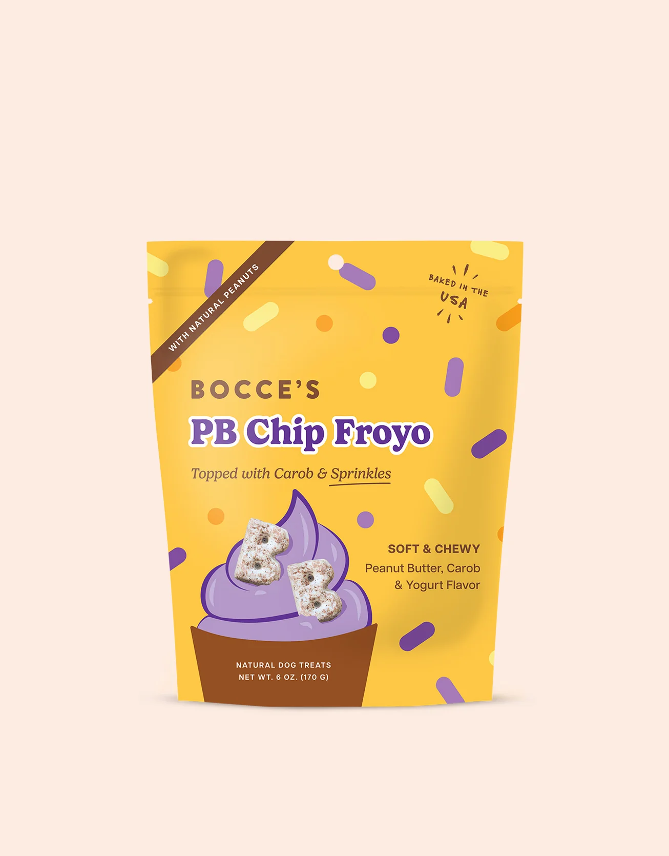 Bocce's Soft & Chewy Peanut Butter Chip Froyo 6 oz