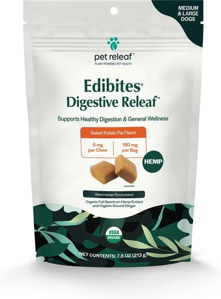 Pet Releaf Digestive Releaf Edibites Sweet Potato Pie Flavor