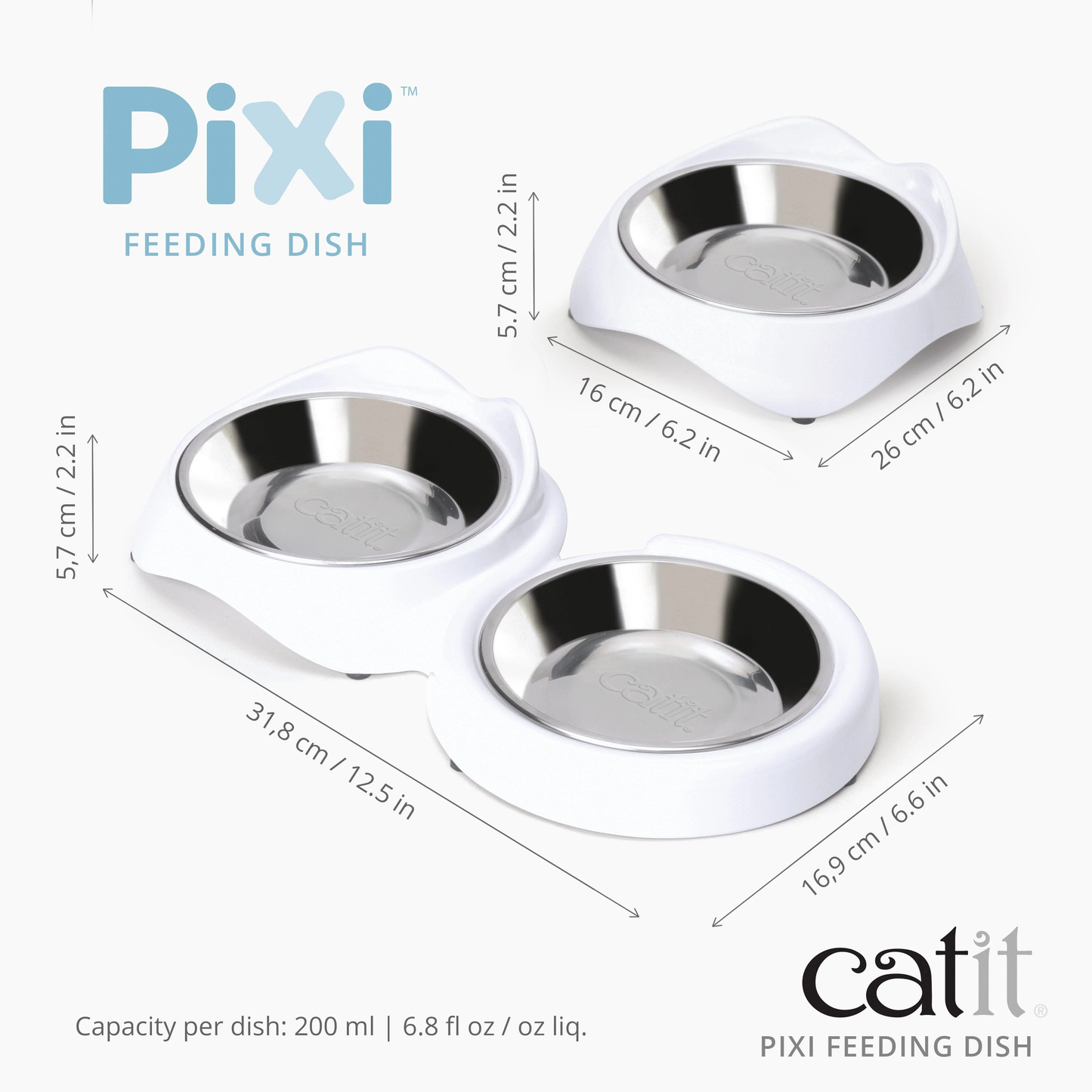 Catit Pixi Double Feeding Dish